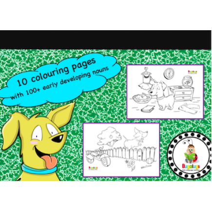 Vocabulary Building Colouring / Coloring Book - Intermediate